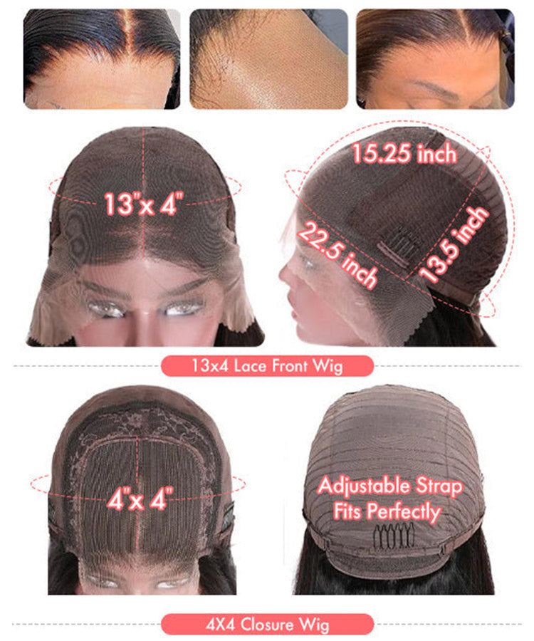 Flash Sale 13x4 Transparent Lace Frontal Wigs Soft and Silk Straight Human Hair Wig