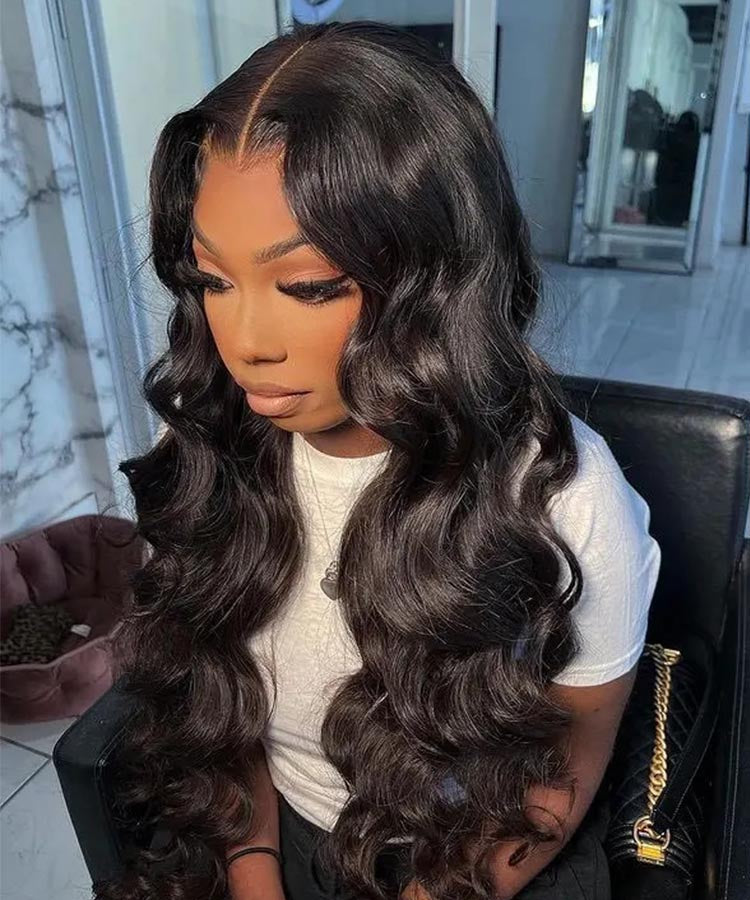 13x6 HD Skin Melt Lace Front Body Wave Wig Perfect Hairline Bleached Knots