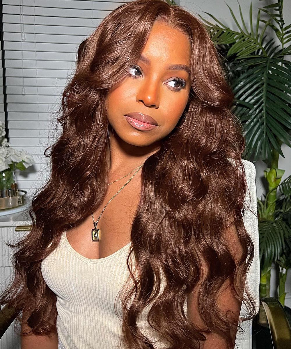 Flash Sale|#4 Dark Chocolate Brown 5x5 Lace Closure Body Wave Wear Go Glueless Wig