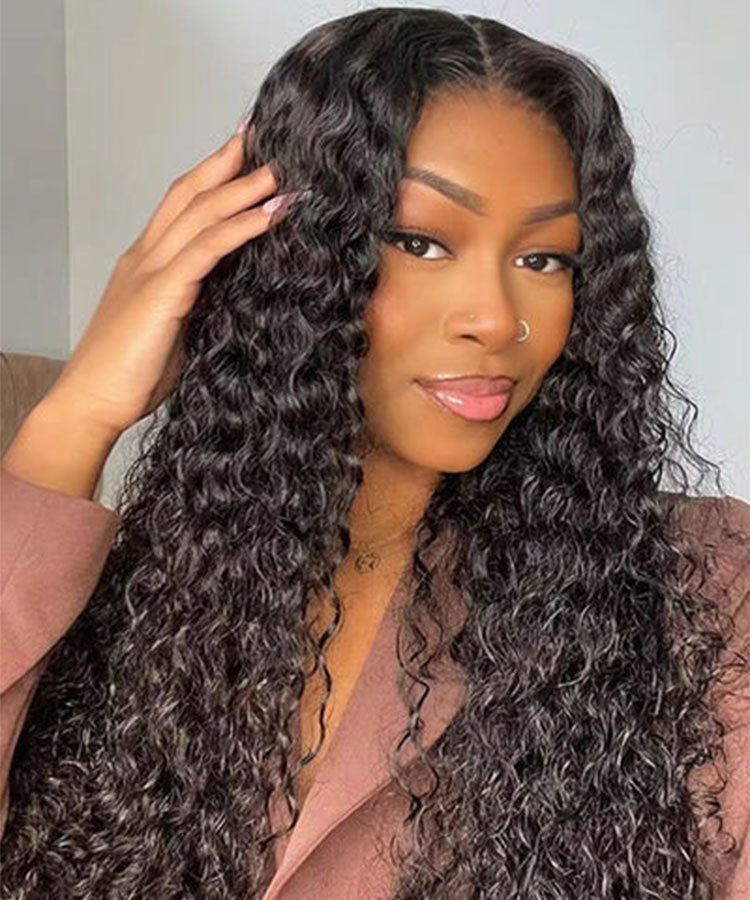 Bouncy Water Wave Wear Go Pre Cut Lace Closure Wig With Pre Plucked Hairline