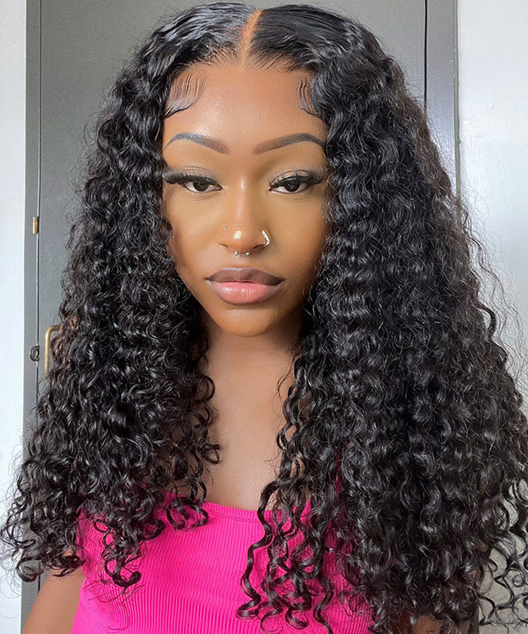 Bouncy Water Wave Wear Go Pre Cut Lace Closure Wig With Pre Plucked Hairline