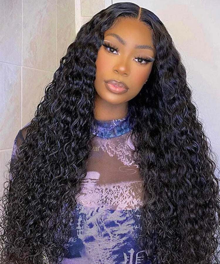 Bouncy Water Wave Wear Go Pre Cut Lace Closure Wig With Pre Plucked Hairline