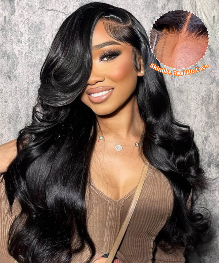 Skinlike Swiss HD Lace 13x4 Full Frontal Body Wave Wig Match All Skin Tones