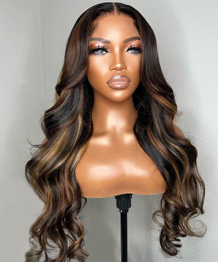 13x4/13x6 Lace P4/30 Highlight Colored Wigs Body Wave Human Hair Wigs Free Part