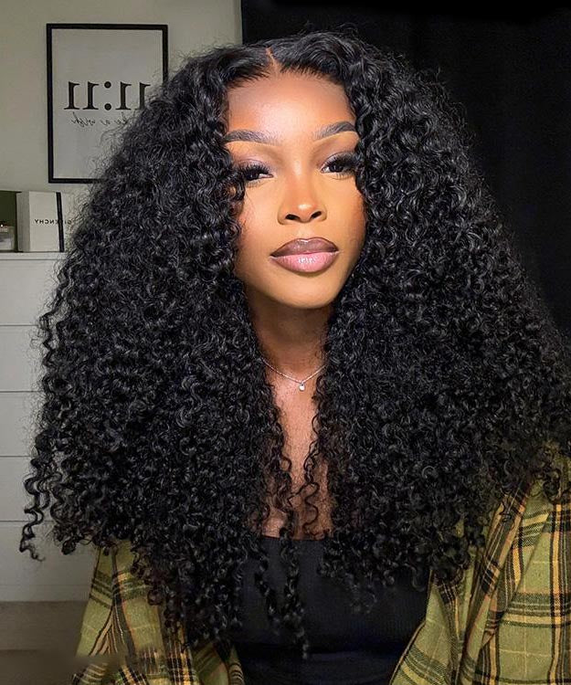 Wear Go Kinky Curly Wig HD Lace Closure Pre Bleached Tiny Knots