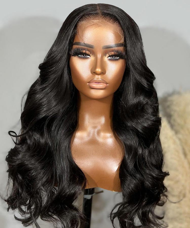 (Super Deal)30inch HD Lace Wear Go Glueless Bone Straight Hair Body Wave Wig