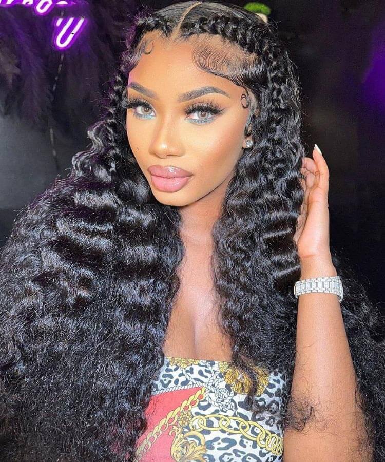 Skinlike Real HD Lace Front Wig Deep Wave Glueless Wig