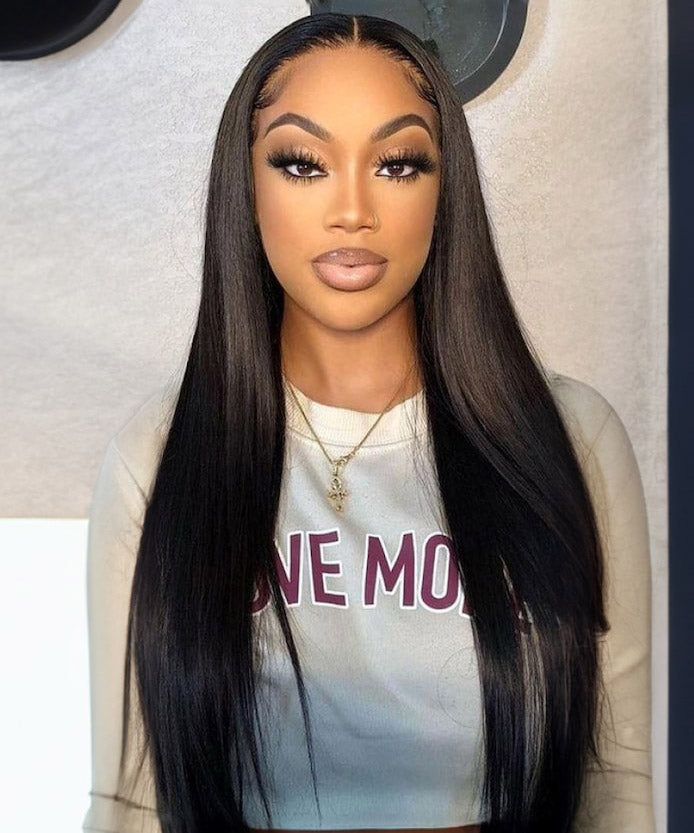 Flash Sale 13x4 Transparent Lace Frontal Wigs Soft and Silk Straight Human Hair Wig