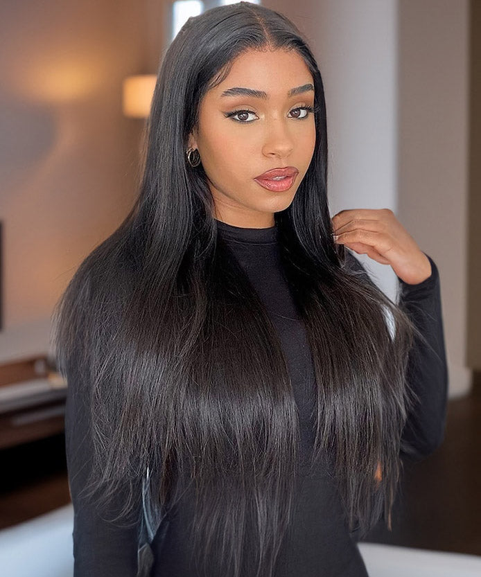 Flash Sale 13x4 Transparent Lace Frontal Wigs Soft and Silk Straight Human Hair Wig