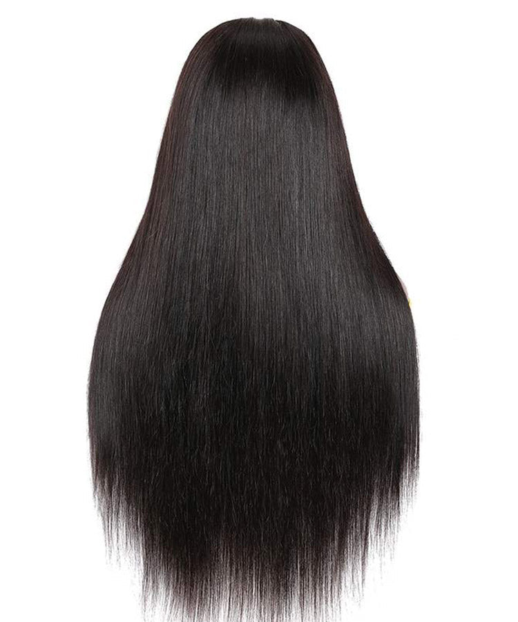 13x6 Full Invisible Hd Transparent Lace Front Wigs Straight Natural Black Hair Wig