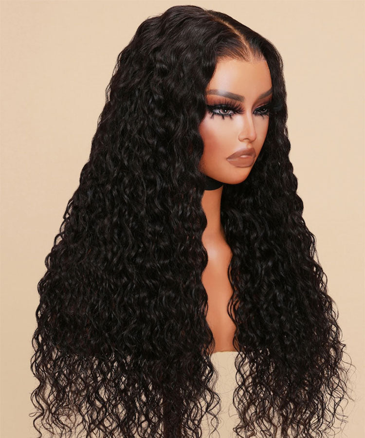 Bouncy Water Wave Wear Go Pre Cut Lace Closure Wig With Pre Plucked Hairline