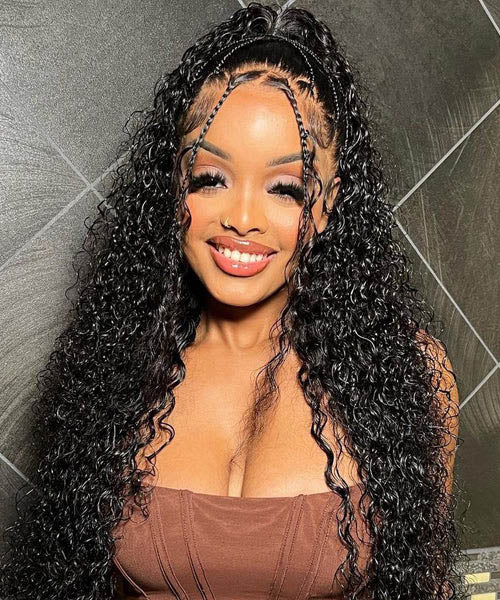 Water Wave Lace Front Wigs 13x4 Transparent Lace Wigs Virgin Human Hair Wigs