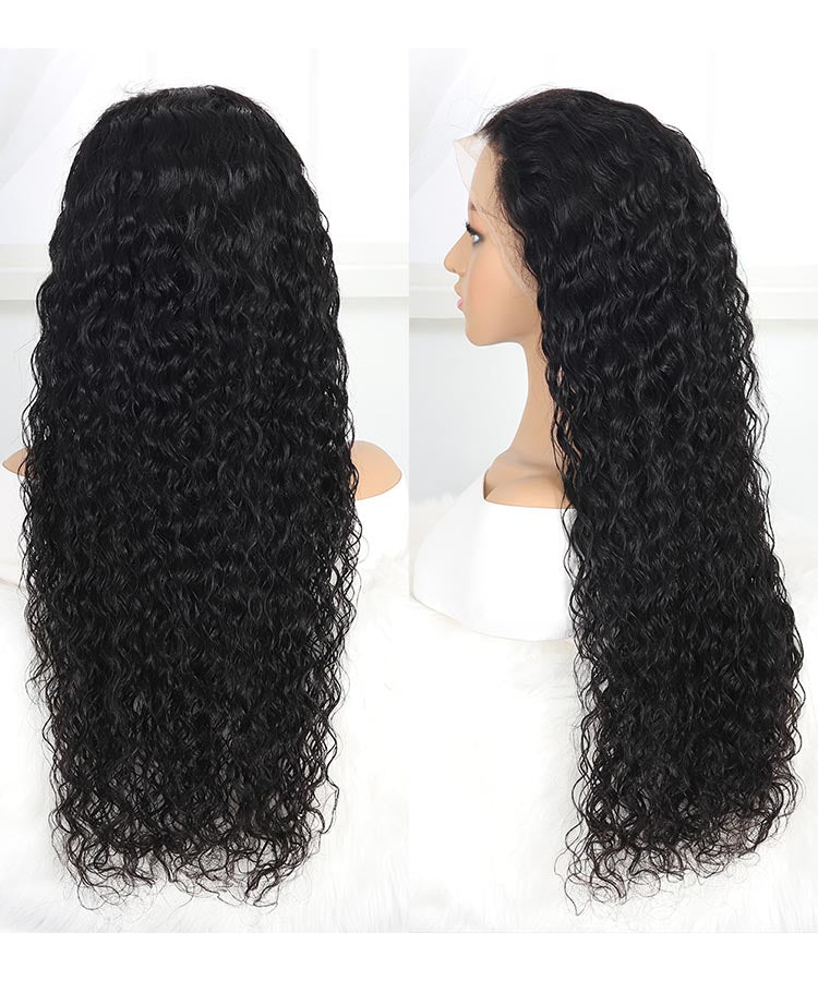 Water Wave Lace Front Wigs 13x4 Transparent Lace Wigs Virgin Human Hair Wigs