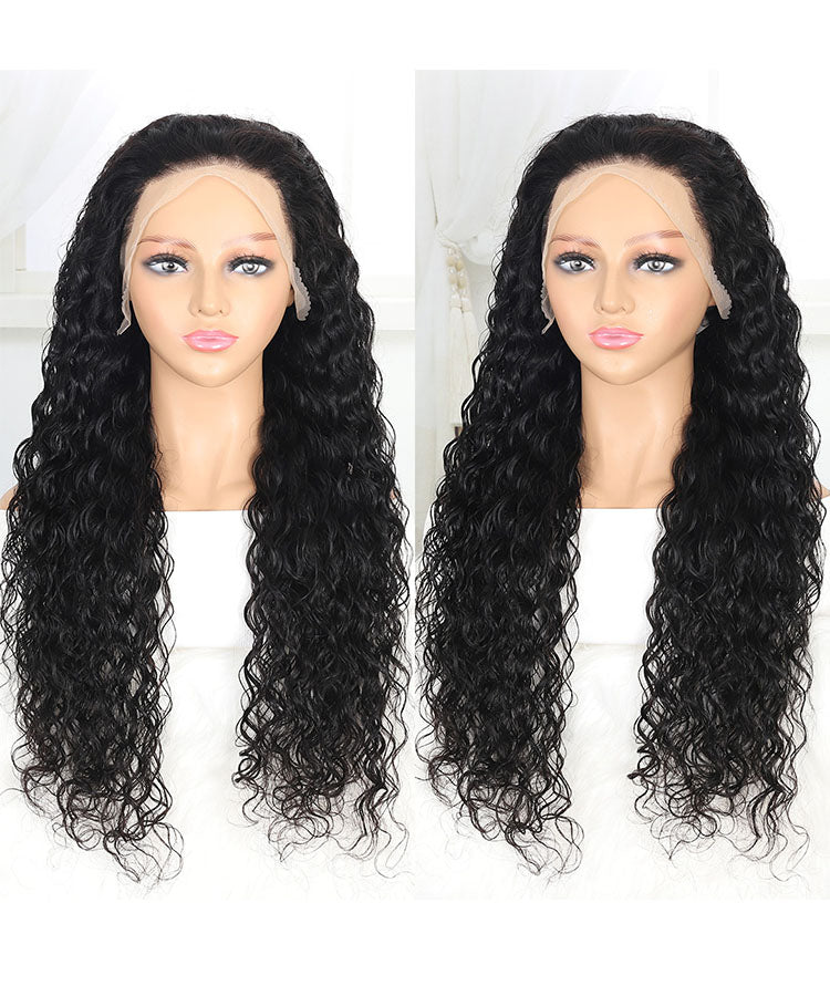 Water Wave Lace Front Wigs 13x4 Transparent Lace Wigs Virgin Human Hair Wigs