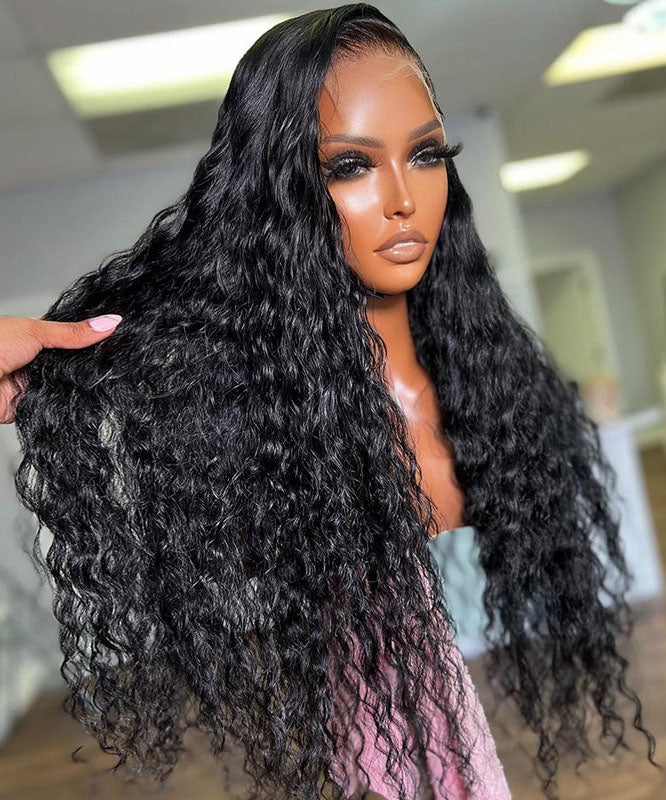 Water Wave Skinlike Real HD Lace 13x4 Full Lace Frontal Wigs