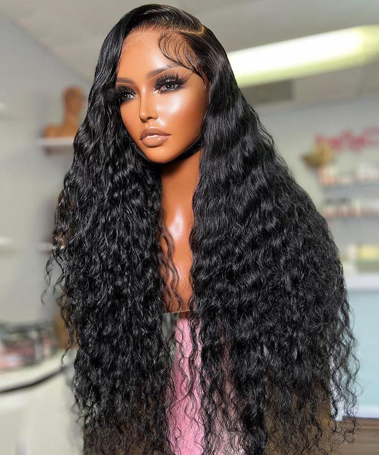 Water Wave Skinlike Real HD Lace 13x4 Full Lace Frontal Wigs