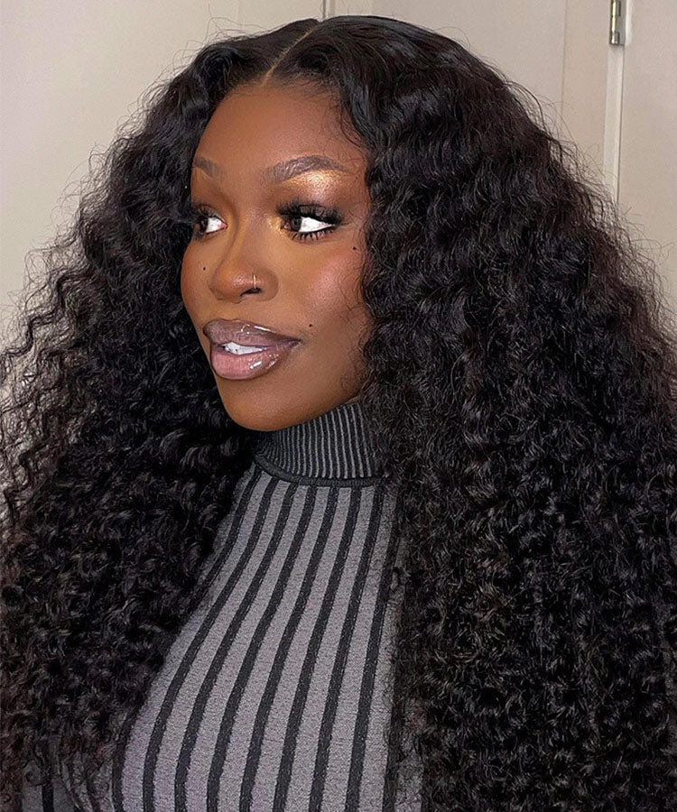 Glueless 5x5 Lace Closure Wig Deep Wave Real Human Hair Wigs for Women | Pre-bleached Knots